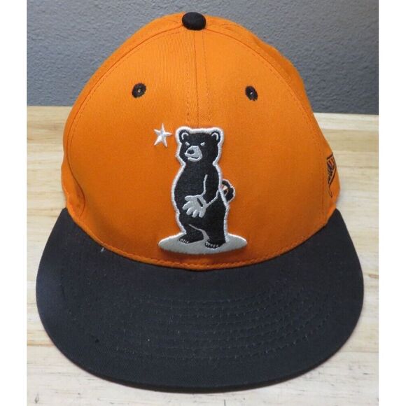 Baseballism Limited Edition Cali Bay Bear Cap Hat Snapback Orange Black Baseball
